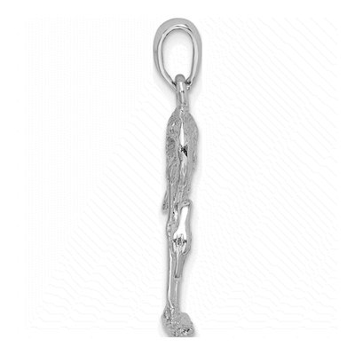 Sterling Silver 3D Flamingo Pendant – view 3