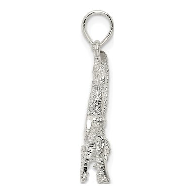 Sterling Silver 3D Alligator Pendant – view 3