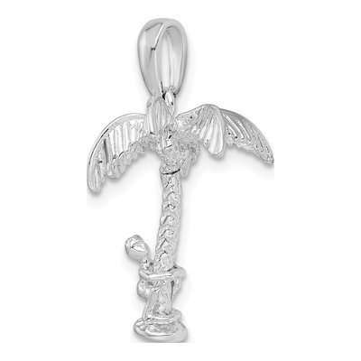 Sterling Silver 3D Palm Tree Pendant – view 7