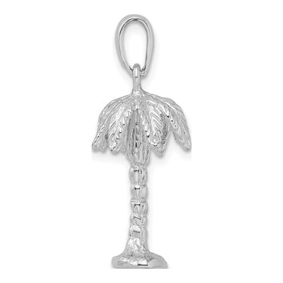 Sterling Silver 3D Palm Tree Pendant – view 3