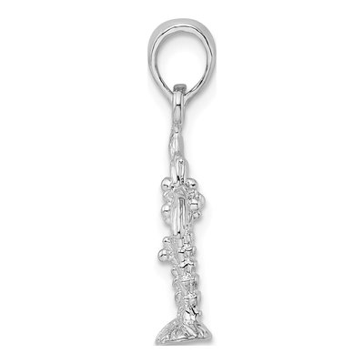Sterling Silver 3D Two Palm Trees Pendant – view 3