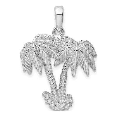 Sterling Silver Two Palm Trees Pendant