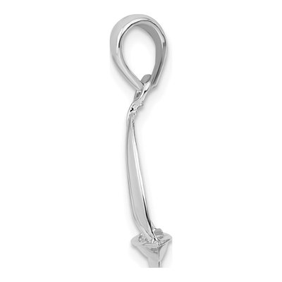 Sterling Silver 3D Sailboat Pendant – view 3