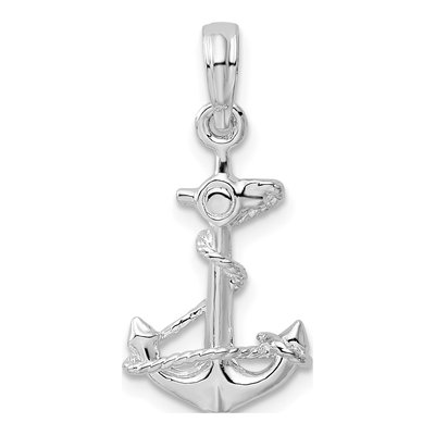 Sterling Silver 3D Anchor Pendant