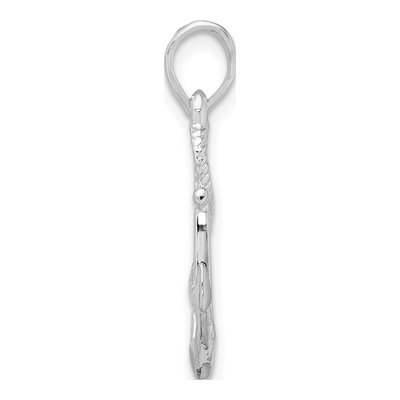 Sterling Silver 3D Anchor Pendant – view 3
