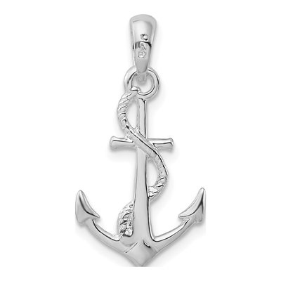 Sterling Silver 3D Anchor Pendant – view 5