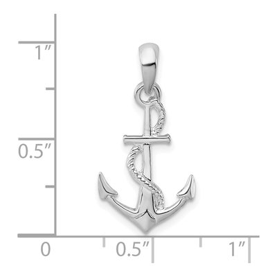 Sterling Silver 3D Anchor Pendant – view 7