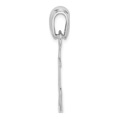 Sterling Silver 3D Anchor Pendant – view 3