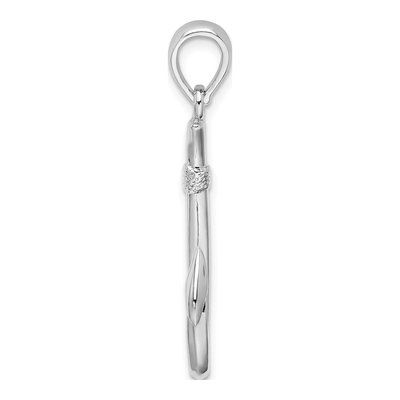 Sterling Silver 3D Fish Hook Pendant – view 3