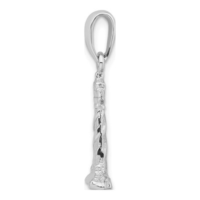 Sterling Silver 3D Cape Hatteras Lighthouse Pendant – view 3