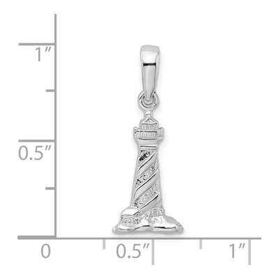 Sterling Silver 3D Cape Hatteras Lighthouse Pendant – view 7