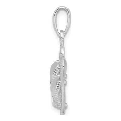 Sterling Silver 3D Flip-Flops Pendant – view 3