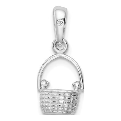 Sterling Silver 3D Basket Pendant – view 5