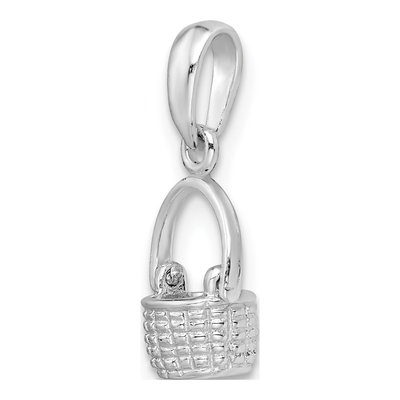 Sterling Silver 3D Basket Pendant – view 7