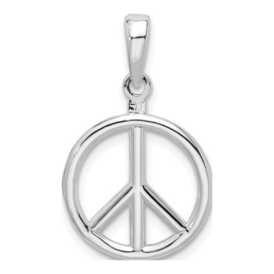 Sterling Silver Peace Symbol Pendant – view 5
