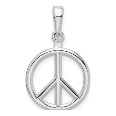 Sterling Silver Peace Symbol Pendant