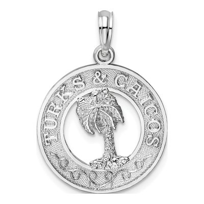 Sterling Silver Palm Tree Pendant