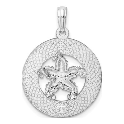Sterling Silver Turks & Caicos Starfish Pendant – view 5
