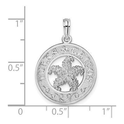 Sterling Silver Turks & Caicos Starfish Pendant – view 7