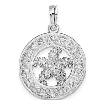 Sterling Silver Turks Caicos Starfish Pendant