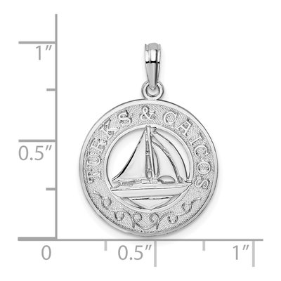 Sterling Silver Turks Caicos Sailboat Pendant – view 5