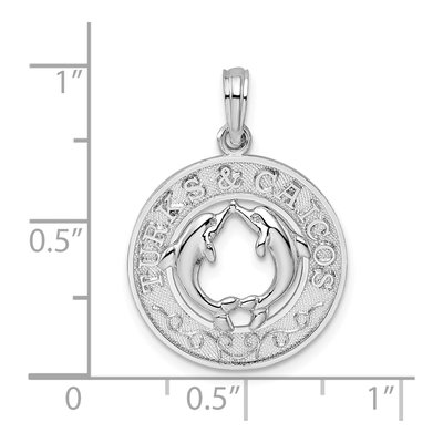Sterling Silver Dolphins Pendant – view 7