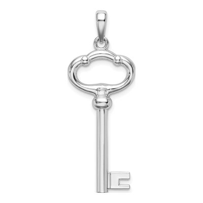 Sterling Silver 3D Key to My Heart Pendant – view 5