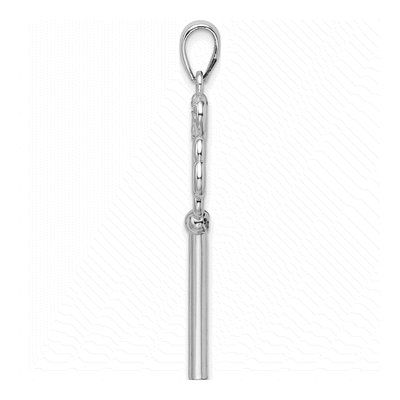 Sterling Silver 3D Key to My Heart Pendant – view 3