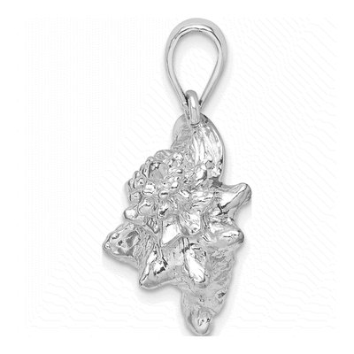 Sterling Silver 3D Conch Shell Pendant – view 3