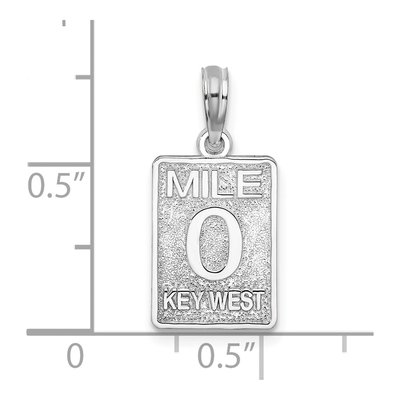 Sterling Silver Key West Mile Marker Pendant – view 7