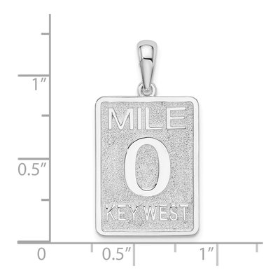 Sterling Silver Key West Mile Marker Pendant – view 7