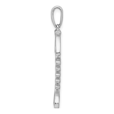 Sterling Silver 3D Fishbone Pendant – view 3