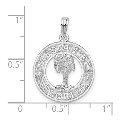 Sterling Silver Siesta Key Palm Tree Pendant – view 7
