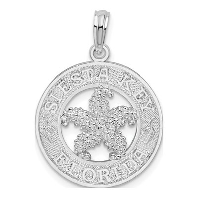 Sterling Silver Siesta Key Starfish Pendant