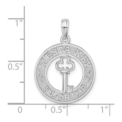 Sterling Silver Siesta Key Florida Pendant – view 7