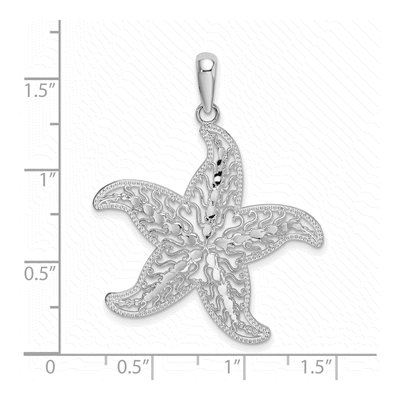 Sterling Silver Filigree Starfish Pendant – view 7