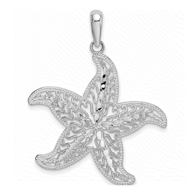 Sterling Silver Filigree Starfish Pendant