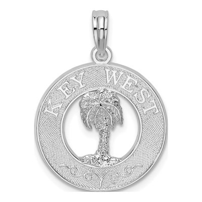 Sterling Silver Key West Palm Tree Pendant