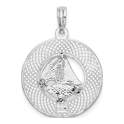 Sterling Silver Key West Sailboat Pendant – view 4