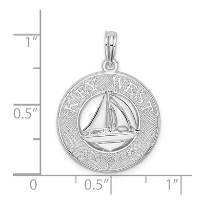 Sterling Silver Key West Sailboat Pendant – view 5