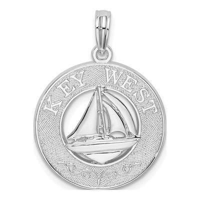 Sterling Silver Key West Sailboat Pendant