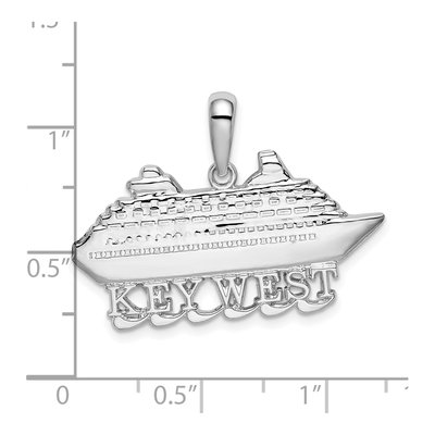 Sterling Silver Key West Cruise Ship Pendant – view 7