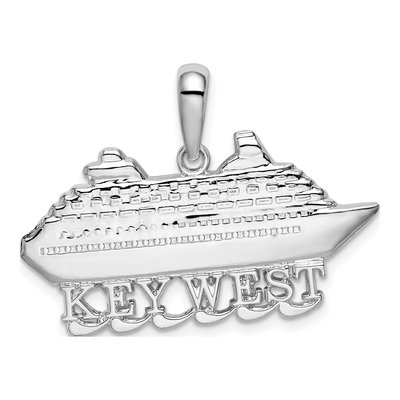 Sterling Silver Key West Cruise Ship Pendant
