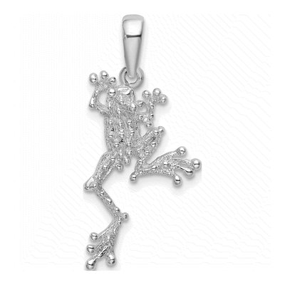 Sterling Silver Jumping Frog Pendant