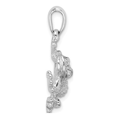 Sterling Silver Frog Pendant – view 3