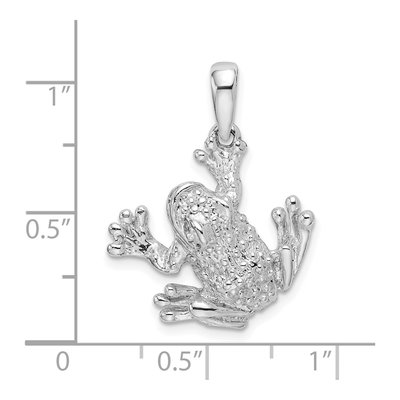 Sterling Silver Frog Pendant – view 5