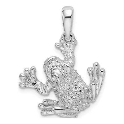Sterling Silver Frog Pendant