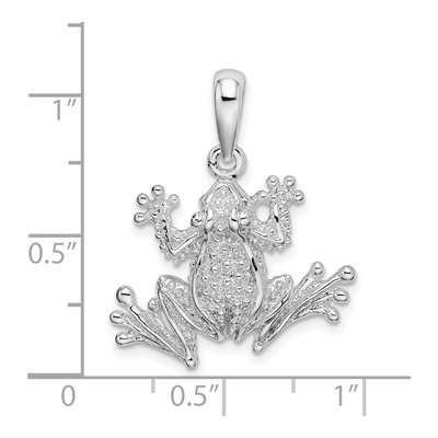 Sterling Silver Frog Pendant – view 5