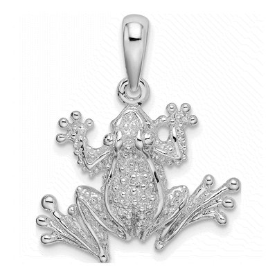 Sterling Silver Frog Pendant