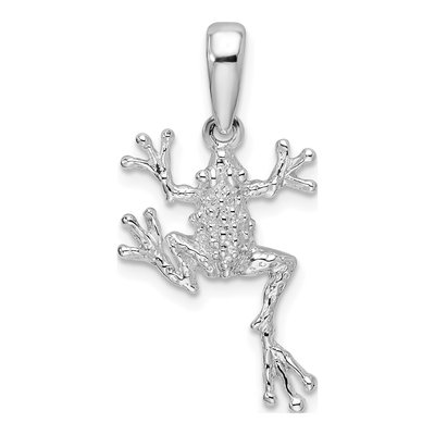 Sterling Silver Jumping Frog Pendant